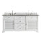 James Martin Savannah 72" Double Vanity Cabinet Bright White with 3 cm Grey Expo Quartz Top 238-104-V72-BW-3GEX