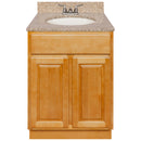 Brown Bathroom Vanity 24", Wheat Granite Top, Faucet LB3B WH254-24RC-3B