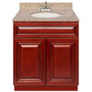 Cherry Bathroom Vanity 30", Wheat Granite Top, Faucet LB5B WH314-30CH-5B