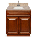 Brown Bathroom Vanity 30", Wheat Granite Top, Faucet LB6B WH314-30GN-6B
