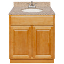 Brown Bathroom Vanity 30", Wheat Granite Top, Faucet LB5B WH314-30RC-5B