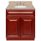 Cherry Bathroom Vanity 30", Wheat Granite Top, Faucet LB4B WH318-30CH-4B