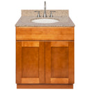 Brown Bathroom Vanity 30", Wheat Granite Top, Faucet LB7B WH318-30NP-7B