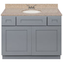 Cherry Bathroom Vanity 42", Wheat Granite Top, Faucet LB3B WH434-42CG-3B