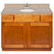 Brown Bathroom Vanity 42", Wheat Granite Top, Faucet LB5B WH434-42NP-5B