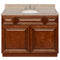 Brown Bathroom Vanity 42", Wheat Granite Top, Faucet LB4B WH438-42GN-4B