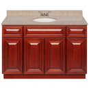 Cherry Bathroom Vanity 48", Wheat Granite Top, Faucet LB3B WH494-48CH-3B