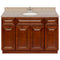 Brown Bathroom Vanity 48", Wheat Granite Top, Faucet LB5B WH494-48GN-5B