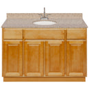 Brown Bathroom Vanity 48", Wheat Granite Top, Faucet LB6B WH494-48RC-6B