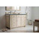 James Martin Bristol 48" Single Vanity Vintage Vanilla with 3 cm Cala Blue Quartz Top 157-V48-VV-3CBL