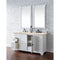 James Martin Providence 60" Double Vanity Cabinet Bright White with 3 cm Eternal Marfil Quartz Top 238-105-V60D-BW-3EMR