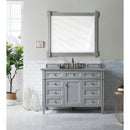 James Martin Brittany 48" Urban Gray Single Vanity with 3 cm Gray Expo Quartz Top 650-V48-UGR-3GEX