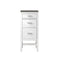 James Martin Addison 15" Base Cabinet with Drawers Glossy White with 3 cm Grey Expo Quartz Top E444-BC15-GW-3GEX