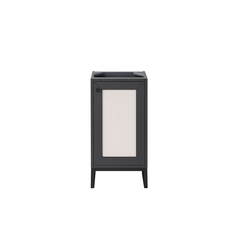 James Martin Chianti 16" Single Vanity Cabinet Mineral Gray Matte Black E303-V16-MG-MBK