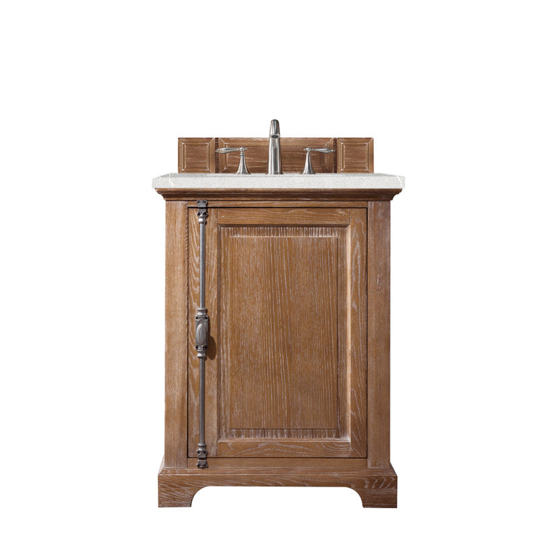 James Martin Providence 26" Single Vanity Cabinet Driftwood with 3 cm Eternal Serena Quartz Top 238-105-V26-DRF-3ESR