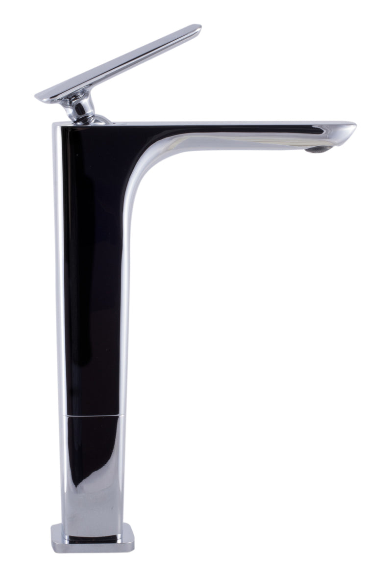 ALFI Brushed Nickel Tall Single Hole Modern Bathroom Faucet AB1778-BN