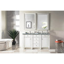 James Martin Bristol 60" Double Vanity Bright White with 3 cm Cala Blue Quartz Top 157-V60D-BW-3CBL