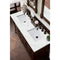 James Martin Brookfield 60" Burnished Mahogany Double Vanity with 3 cm Ethereal Noctis Quartz Top 147-114-5661-3ENC