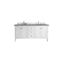 James Martin Palisades 72" Double Vanity Bright White with 3 cm Cala Blue Quartz Top 527-V72-BW-3CBL