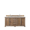 James Martin Providence 72" Double Vanity Cabinet Driftwood with 3 cm Eternal Jasmine Pearl Quartz Top 238-105-5711-3EJP