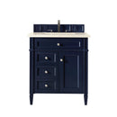 James Martin Brittany 30" Single Vanity Victory Blue with 3 cm Eternal Marfil Quartz Top 650-V30-VBL-3EMR