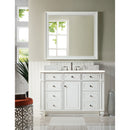 James Martin Bristol 48" Single Vanity Bright White with 3 cm Eternal Marfil Quartz Top 157-V48-BW-3EMR