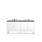 James Martin Athens 72" Double Vanity Cabinet Glossy White with 3 cm Grey Expo Quartz Top E645-V72-GW-3GEX