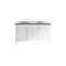 James Martin Palisades 60" Double Vanity Bright White with 3 cm Cala Blue Quartz Top 527-V60D-BW-3CBL