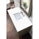 James Martin Metropolitan 48" Single Vanity Silver Oak with 3 cm Classic White Quartz Top 850-V48-SOK-3CLW