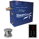 SteamSpa Oasis 7.5 KW QuickStart Acu-Steam Bath Generator Package in Polished Chrome