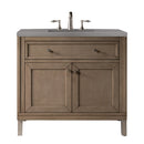 James Martin Chicago 36" Single Vanity Whitewashed Walnut with 3 cm Grey Expo Quartz Top 305-V36-WWW-3GEX