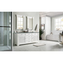 James Martin Savannah 72" Double Vanity Cabinet Bright White with 3 cm Cala Blue Quartz Top 238-104-V72-BW-3CBL