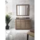 James Martin Bristol 48" Single Vanity Whitewashed Walnut with 3 cm Gray Expo Quartz Top 157-V48-WW-3GEX