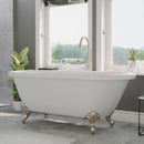 Cambridge Plumbing Acrylic Double Ended Clawfoot Bathtub 70" x 30" No Drillings BN Feet