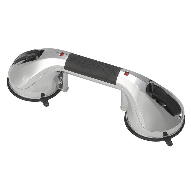 Drive Medical Suction Cup Grab Bar, 12", Chrome and Black