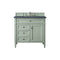 James Martin Brittany 36" Sage Green Single Vanity with 3 cm Charcoal Soapstone Quartz Top 650-V36-SGR-3CSP