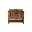 James Martin Malibu 48" Single Vanity Cabinet Honey Alder with 3 cm Cala Blue Quartz Top 500-V48-HON-3CBL