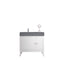 James Martin Linear 36" Single Vanity Glossy White with Dusk Grey Glossy Composite Top 210-V36-GW-DGG