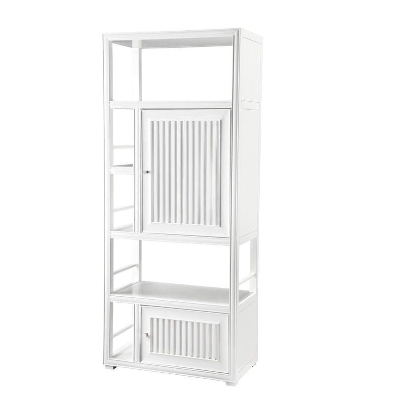 James Martin Athens 30" Bookcase Linen Cabinet double-sided Glossy White E645-BLC30-GW