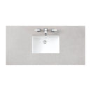 James Martin Brittany 48" Bright White Single Vanity with 3 cm Eternal Serena Quartz Top 650-V48-BW-3ESR