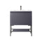 James Martin Milan 31.5" Single Vanity Cabinet Modern Grey Glossy Matte Black with Glossy White Composite Top 801V31.5MGGMBKGW