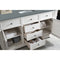 James Martin Savannah 60" Single Vanity Cabinet Bright White with 3 cm Cala Blue Quartz Top 238-104-V60S-BW-3CBL