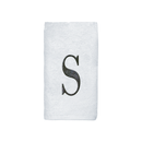 Avanti Towels White/Silver Block Monogram Hand Towel