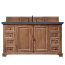 James Martin Providence 60" Single Vanity Cabinet Driftwood with 3 cm Charcoal Soapstone Quartz Top 238-105-5311-3CSP