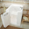 MediTub Walk-In 32" x 38" Left Door White Whirlpool and Air Jetted Walk-In Bathtub