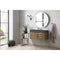 James Martin Mercer Island 36" Single Vanity Latte Oak with Dusk Gray Glossy Composite Top 389-V36-LTO-A-DGG