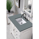 James Martin Brookfield 36" Bright White Single Vanity with 3 cm Cala Blue Quartz Top 147-V36-BW-3CBL