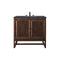 James Martin Athens 36" Single Vanity Cabinet Mid Century Acacia with 3 cm Charcoal Soapstone Quartz Top E645-V36-MCA-3CSP