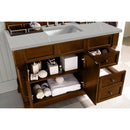 James Martin Brookfield 48" Country Oak Single Vanity with 3 cm Eternal Serena Quartz Top 147-114-5276-3ESR