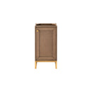 James Martin Chianti 16" Single Vanity Cabinet Whitewashed Walnut Radiant Gold E303-V16-WW-RGD